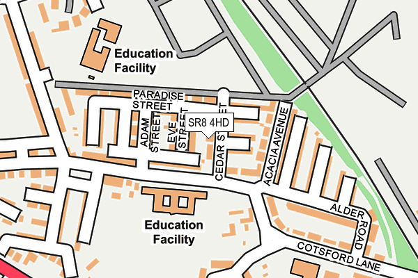 SR8 4HD map - OS OpenMap – Local (Ordnance Survey)