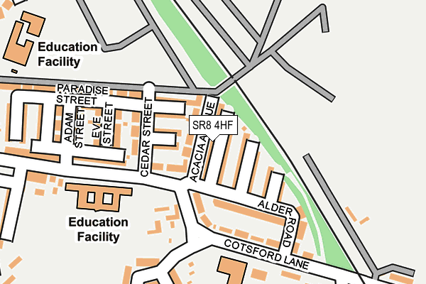 SR8 4HF map - OS OpenMap – Local (Ordnance Survey)