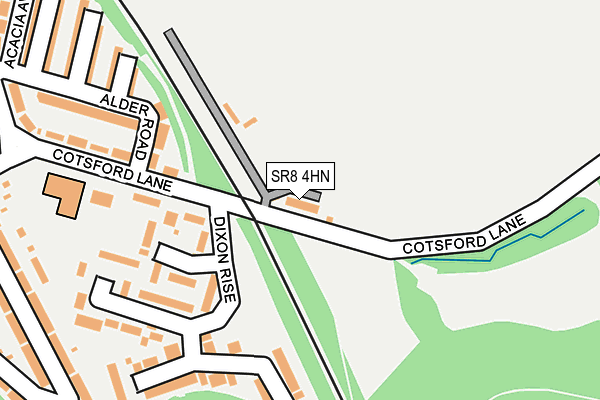 SR8 4HN map - OS OpenMap – Local (Ordnance Survey)