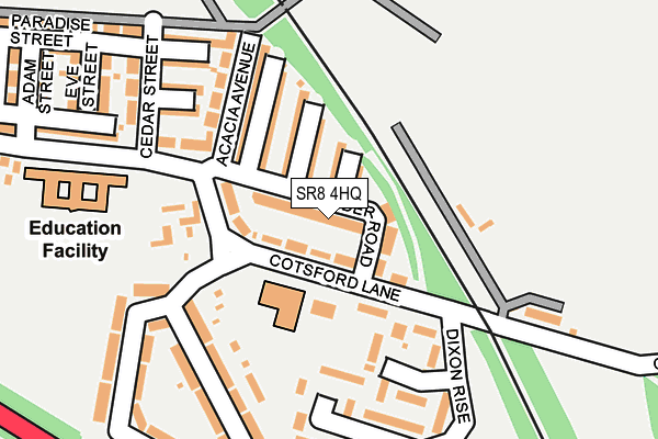 SR8 4HQ map - OS OpenMap – Local (Ordnance Survey)
