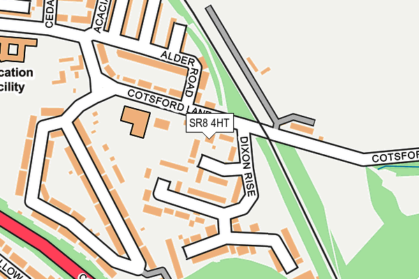 SR8 4HT map - OS OpenMap – Local (Ordnance Survey)