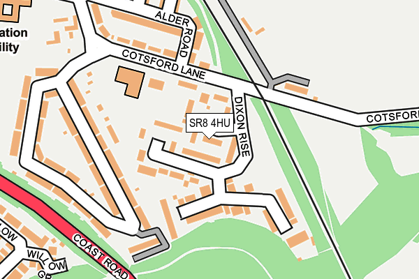 SR8 4HU map - OS OpenMap – Local (Ordnance Survey)