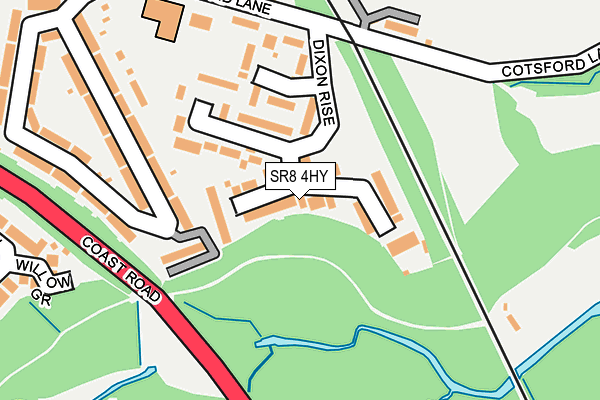 SR8 4HY map - OS OpenMap – Local (Ordnance Survey)