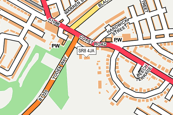 SR8 4JA map - OS OpenMap – Local (Ordnance Survey)