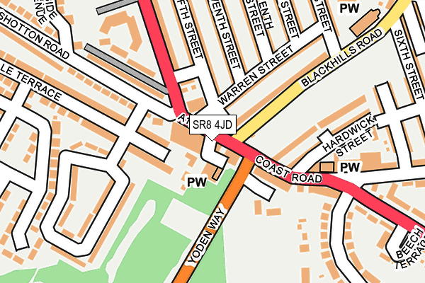 SR8 4JD map - OS OpenMap – Local (Ordnance Survey)