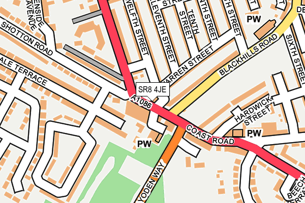 SR8 4JE map - OS OpenMap – Local (Ordnance Survey)