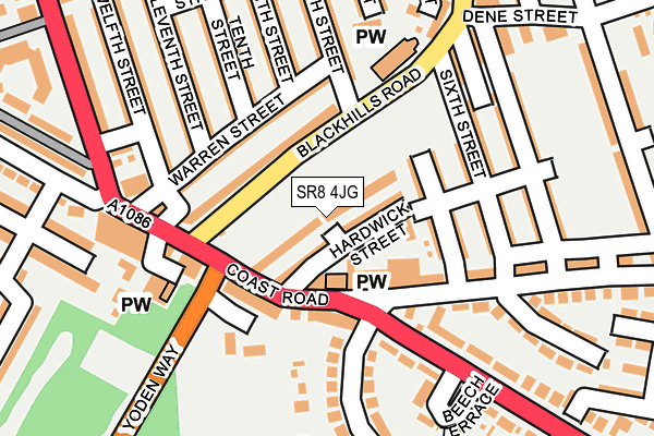 SR8 4JG map - OS OpenMap – Local (Ordnance Survey)