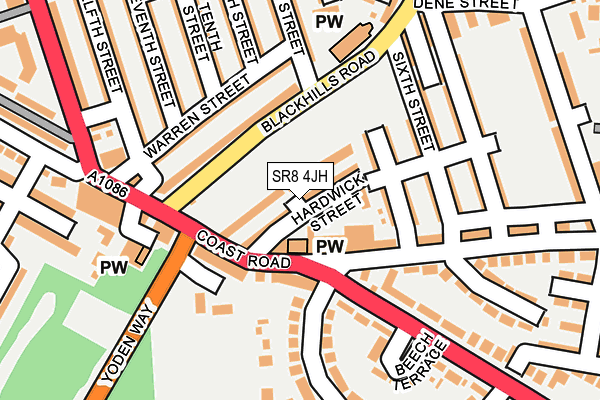 SR8 4JH map - OS OpenMap – Local (Ordnance Survey)