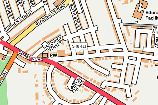 SR8 4JJ map - OS OpenMap – Local (Ordnance Survey)