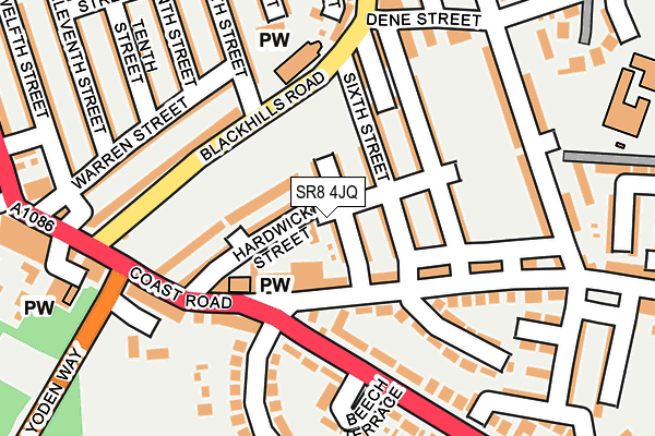 SR8 4JQ map - OS OpenMap – Local (Ordnance Survey)