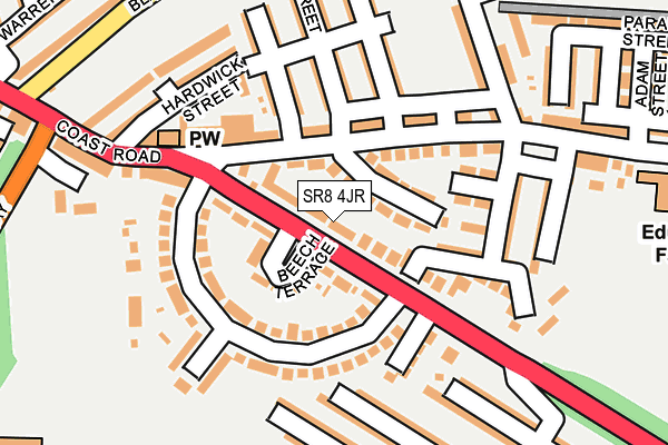 SR8 4JR map - OS OpenMap – Local (Ordnance Survey)