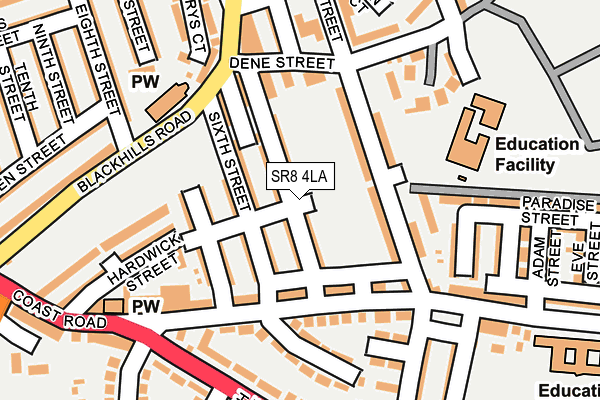 SR8 4LA map - OS OpenMap – Local (Ordnance Survey)