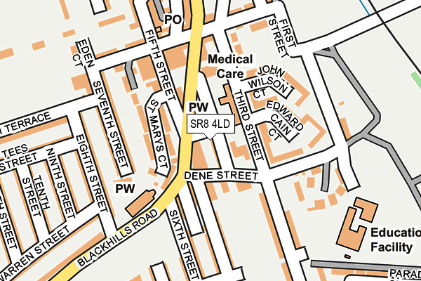 SR8 4LD map - OS OpenMap – Local (Ordnance Survey)