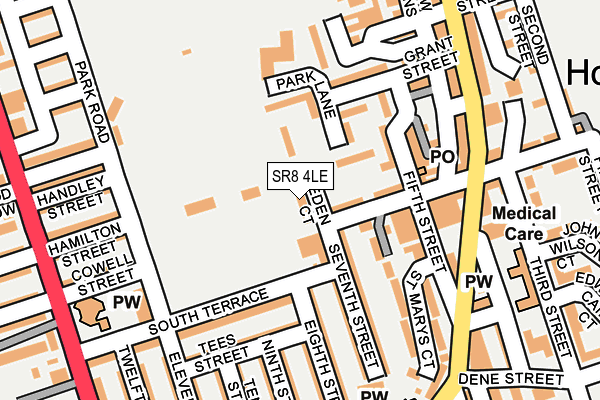 SR8 4LE map - OS OpenMap – Local (Ordnance Survey)