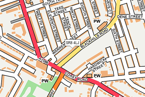 SR8 4LJ map - OS OpenMap – Local (Ordnance Survey)