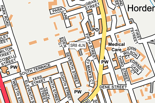 SR8 4LN map - OS OpenMap – Local (Ordnance Survey)