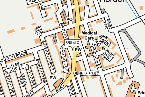 SR8 4LQ map - OS OpenMap – Local (Ordnance Survey)