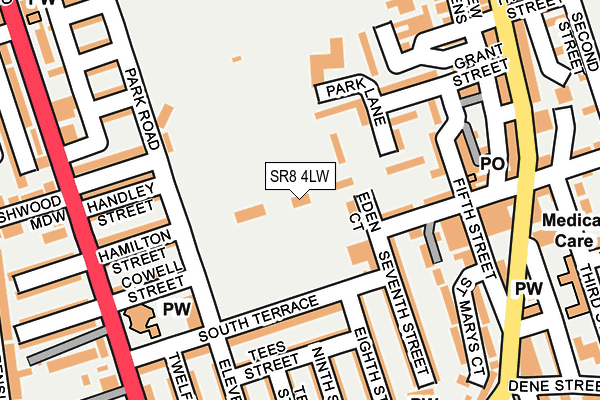 SR8 4LW map - OS OpenMap – Local (Ordnance Survey)