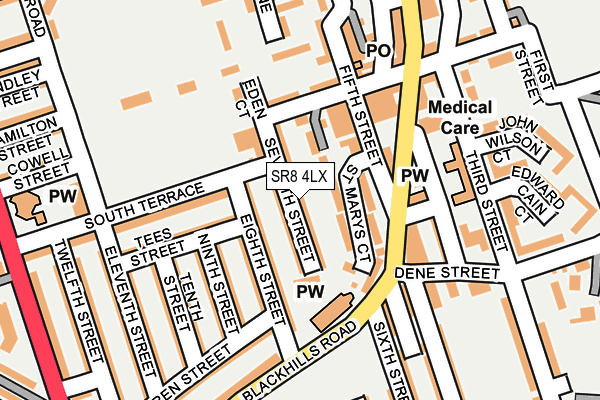 SR8 4LX map - OS OpenMap – Local (Ordnance Survey)