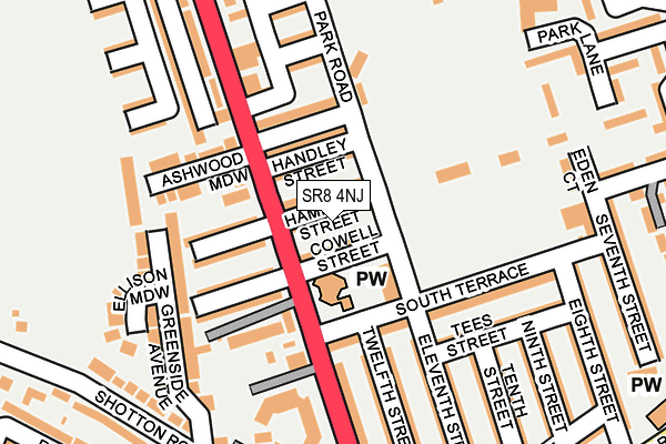 SR8 4NJ map - OS OpenMap – Local (Ordnance Survey)