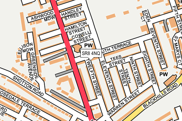 SR8 4NQ map - OS OpenMap – Local (Ordnance Survey)