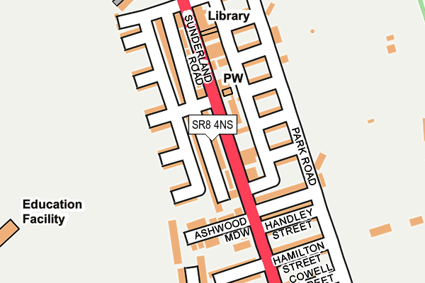 SR8 4NS map - OS OpenMap – Local (Ordnance Survey)