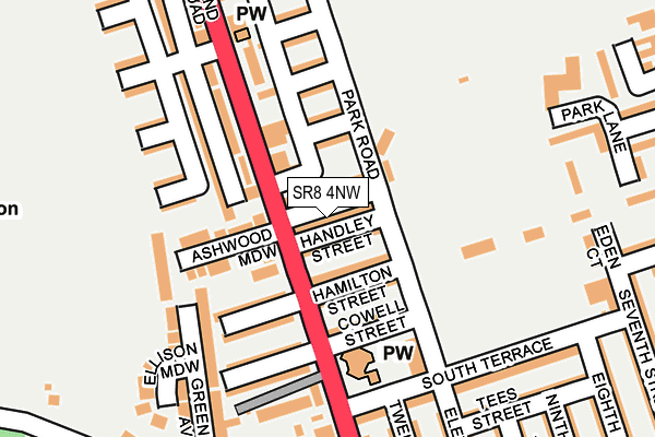 SR8 4NW map - OS OpenMap – Local (Ordnance Survey)