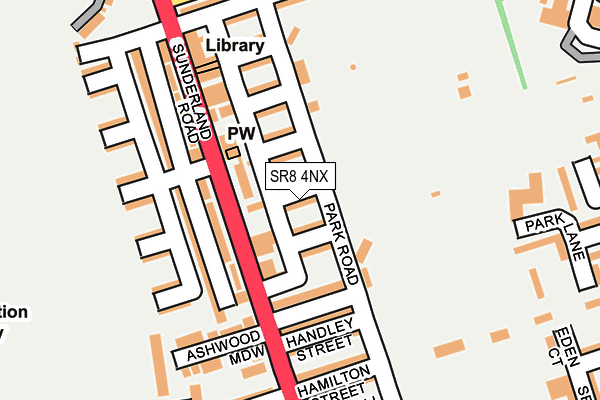 SR8 4NX map - OS OpenMap – Local (Ordnance Survey)