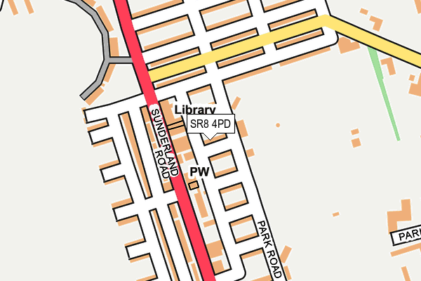 SR8 4PD map - OS OpenMap – Local (Ordnance Survey)
