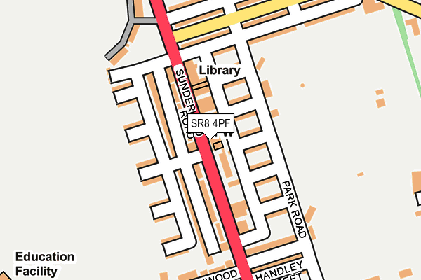 SR8 4PF map - OS OpenMap – Local (Ordnance Survey)