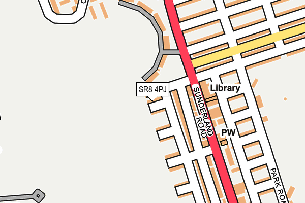 SR8 4PJ map - OS OpenMap – Local (Ordnance Survey)