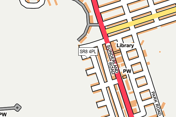 SR8 4PL map - OS OpenMap – Local (Ordnance Survey)