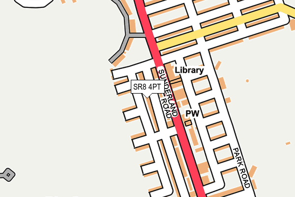 SR8 4PT map - OS OpenMap – Local (Ordnance Survey)
