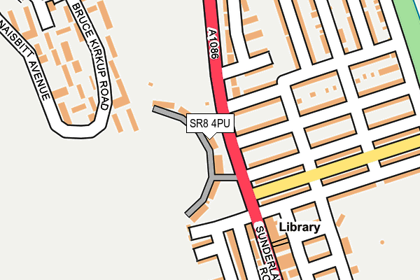 SR8 4PU map - OS OpenMap – Local (Ordnance Survey)