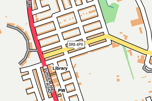 SR8 4PX map - OS OpenMap – Local (Ordnance Survey)