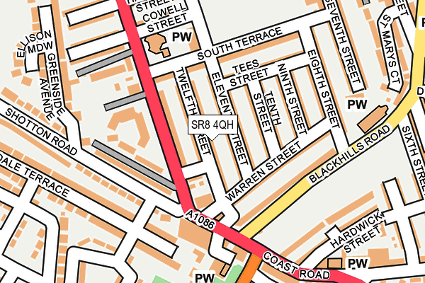 SR8 4QH map - OS OpenMap – Local (Ordnance Survey)