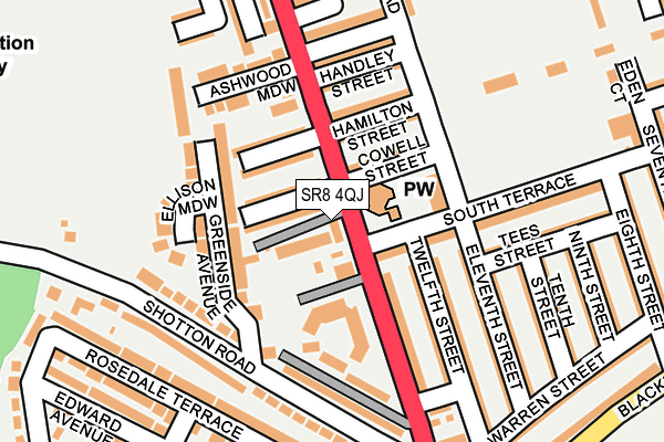 SR8 4QJ map - OS OpenMap – Local (Ordnance Survey)