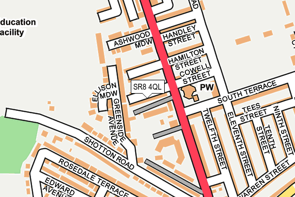 SR8 4QL map - OS OpenMap – Local (Ordnance Survey)
