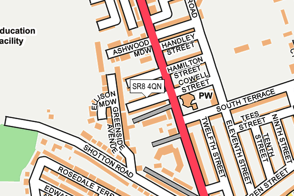 SR8 4QN map - OS OpenMap – Local (Ordnance Survey)