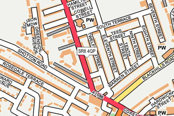 SR8 4QP map - OS OpenMap – Local (Ordnance Survey)