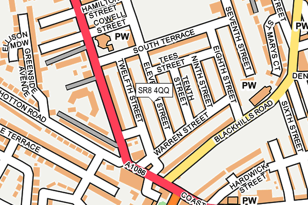 SR8 4QQ map - OS OpenMap – Local (Ordnance Survey)