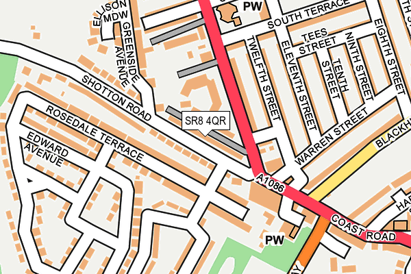 SR8 4QR map - OS OpenMap – Local (Ordnance Survey)