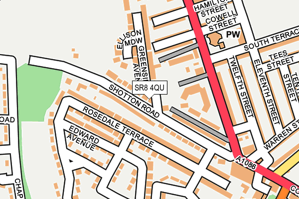 SR8 4QU map - OS OpenMap – Local (Ordnance Survey)