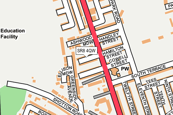 SR8 4QW map - OS OpenMap – Local (Ordnance Survey)