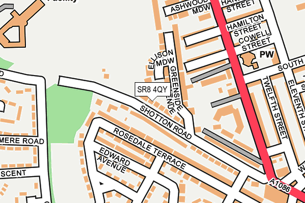 SR8 4QY map - OS OpenMap – Local (Ordnance Survey)