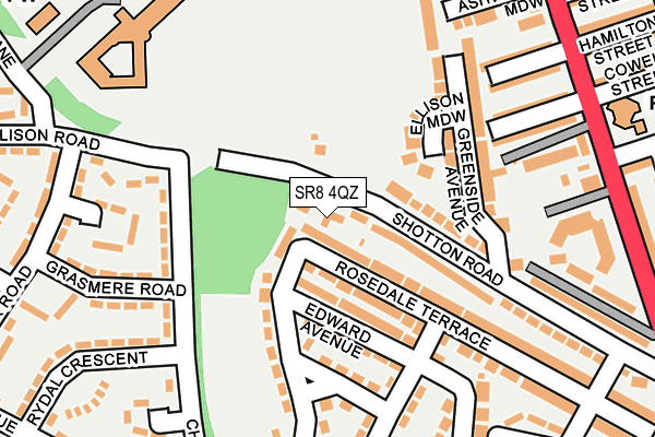 SR8 4QZ map - OS OpenMap – Local (Ordnance Survey)