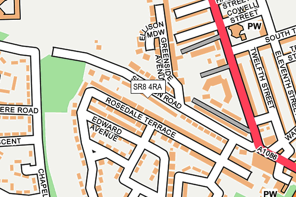 SR8 4RA map - OS OpenMap – Local (Ordnance Survey)