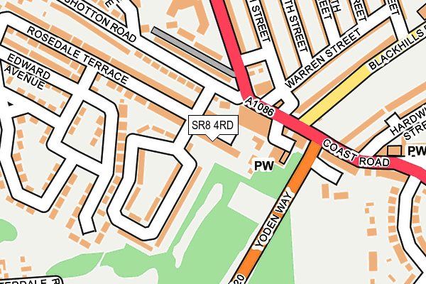 SR8 4RD map - OS OpenMap – Local (Ordnance Survey)