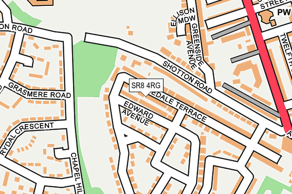 SR8 4RG map - OS OpenMap – Local (Ordnance Survey)