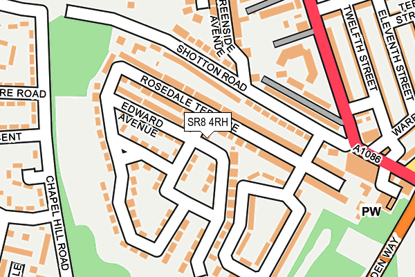 SR8 4RH map - OS OpenMap – Local (Ordnance Survey)